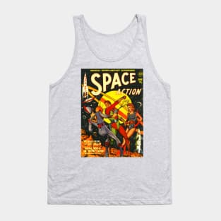 Space Action - 1950's comic Tank Top